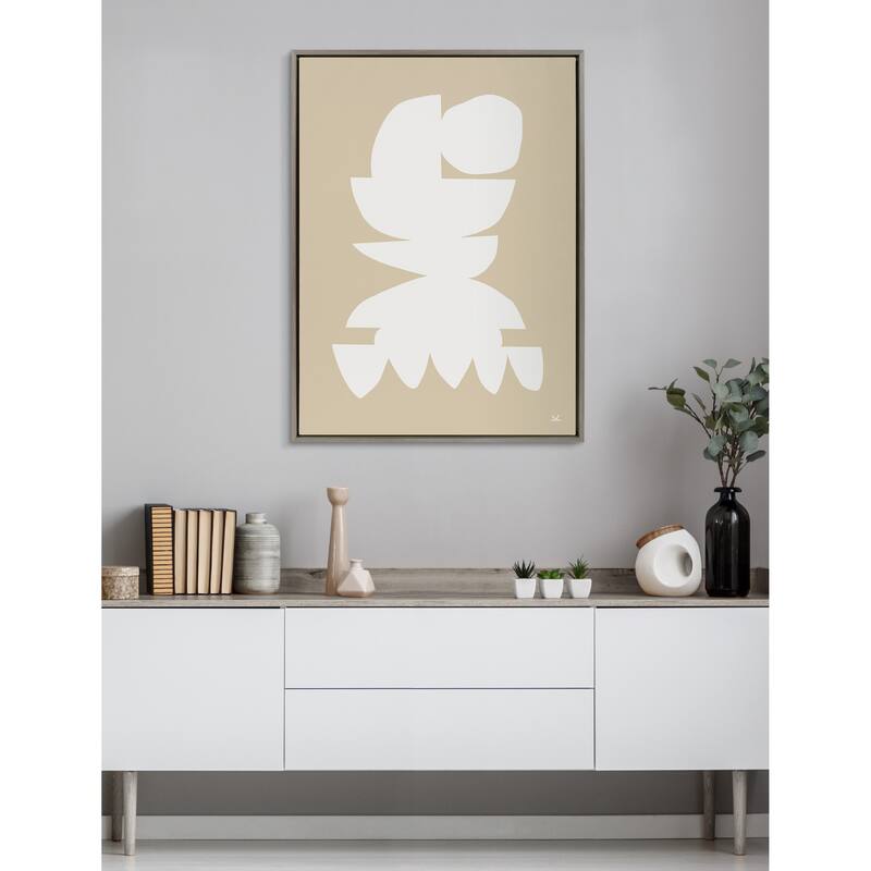 Kate and Laurel Sylvie New Monuments 2 B Framed Canvas by Kelly Knaga