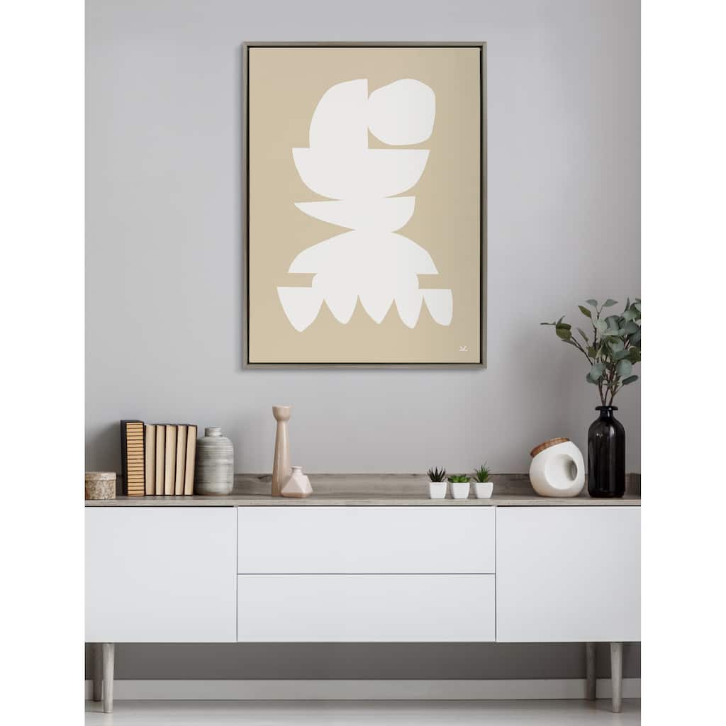Kate and Laurel Sylvie New Monuments 2 B Framed Canvas by Kelly Knaga