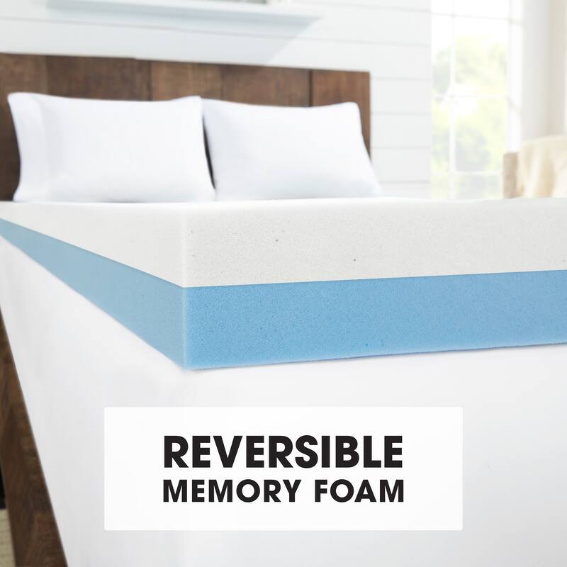 Dream Serenity ComfortDuo 4" Customizable Memory Foam Mattress Topper