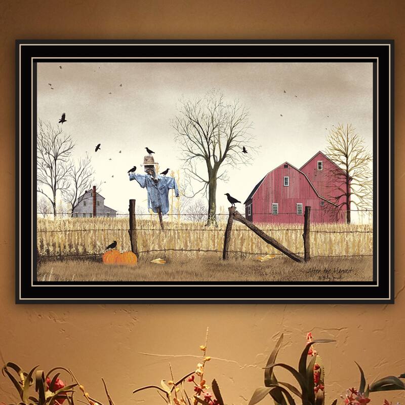 Framed Wall Art - After the Harvest, Black Frame