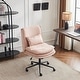 preview thumbnail 4 of 17, Upholstered Armless Polyester Fiber Task Office Chair With Wheels