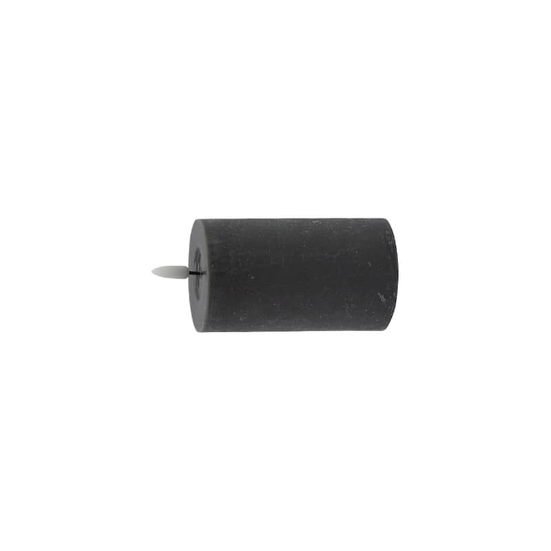 Battery Operated 3D Flame Small LED Pillar Candles - 5" - Gray