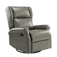 preview thumbnail 42 of 98, Baksoho Faux Leather Manual Swivel Recliner with Metal Base