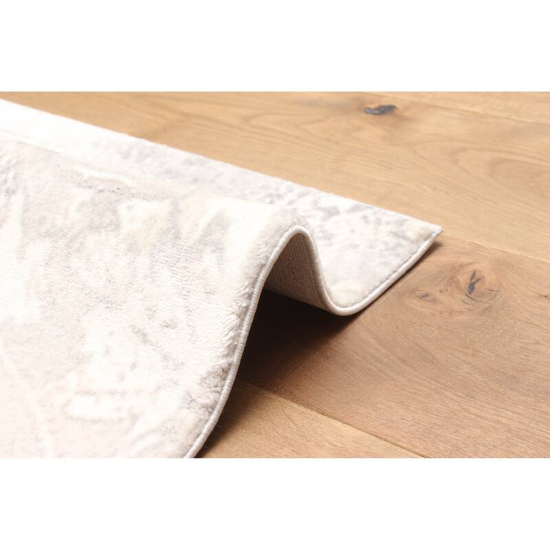 ECARPETGALLERY Machine Made Echo Grey Area Rug