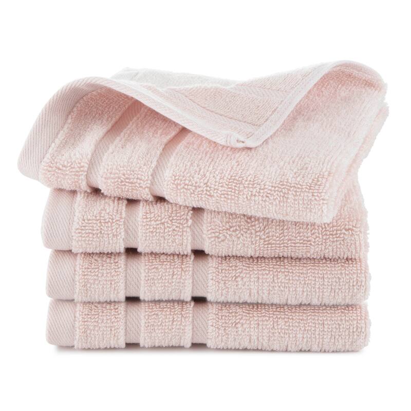 Clean Design Home x Martex Solid Supima 4-Pack Blue Wash Towel Set