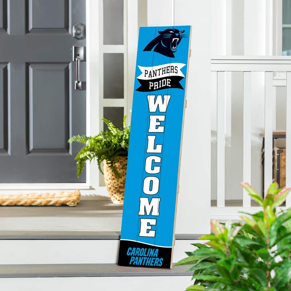 47" Porch Leaner Welcome Wall Sign, Carolina Panthers