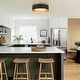 preview thumbnail 2 of 15, 5CCT Dimmable Ceiling Light Round Drum Flush Mount - 13.8 in