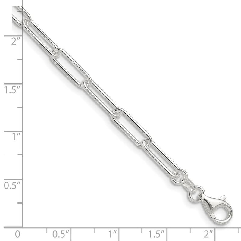 Curata 925 Sterling Silver Polished 4.5mm Paperclip Chain Necklace Options: 16 18 20 22 24