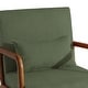 preview thumbnail 157 of 161, 25" W Mid Century Upholstered Wood Accent Chair with Pillow