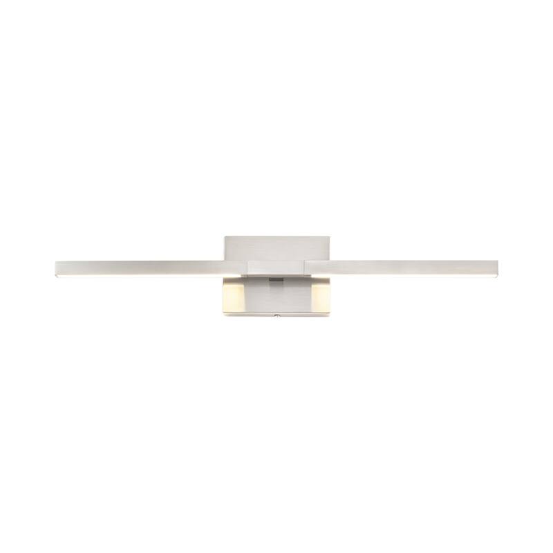 23.6" W Modern Matte Black/Stained Nickel 3000K Dimmable LED Bathroom Vanity Wall Light