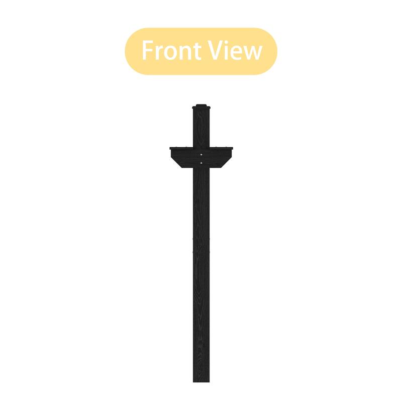 All-Weather HDPS Mailbox Post Black