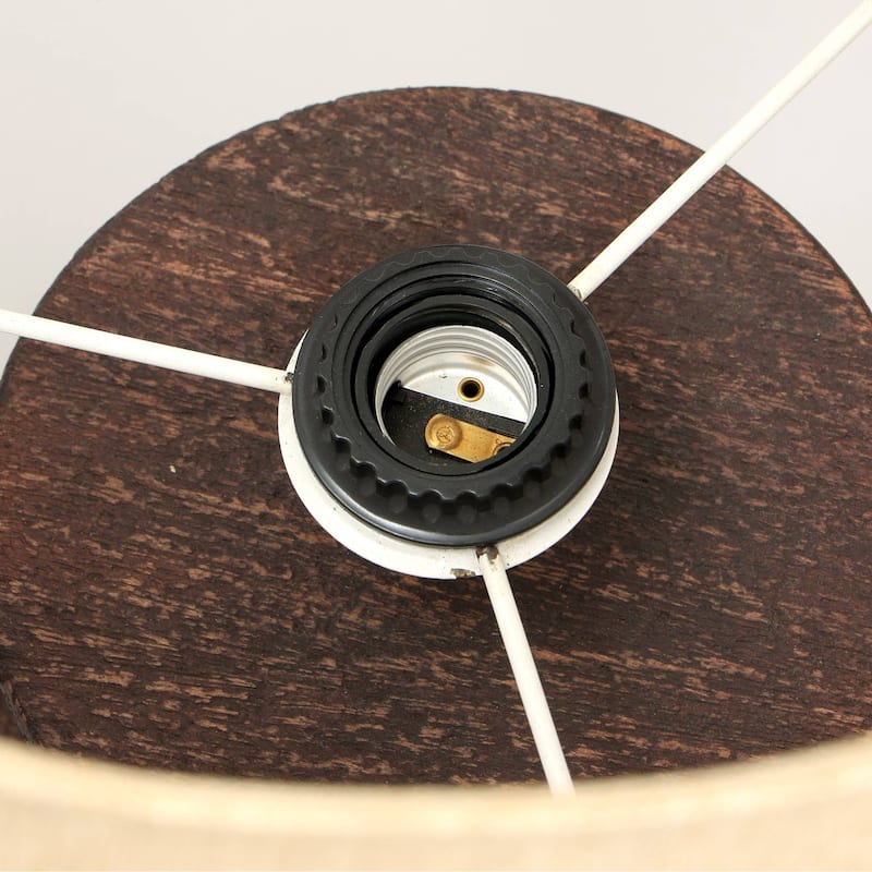 Handcrafted Artisanal Decorative Table Lamp with Wooden BaseFor Living Room-Bedroom-Home Decor-Tabletop-13X13X26.5"