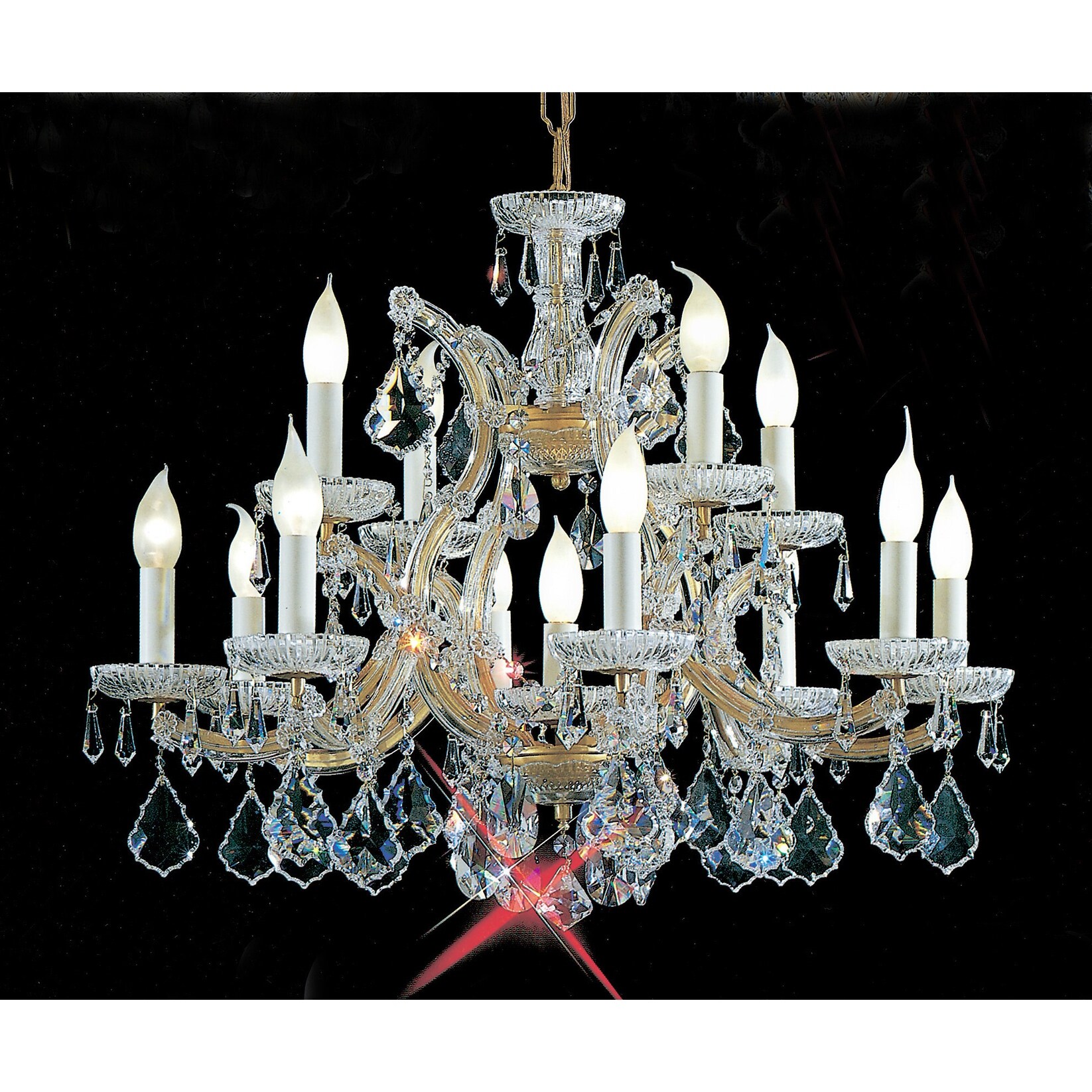 Classic Lighting 8113-OWG  22" Crystal Traditional Chandelier from the Maria Thersea Collection (Swarovski Strass) - Chandeliers For Bedrooms by Overstock.com