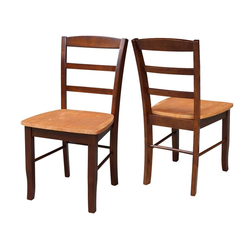 International Concepts Solid Wood Madrid Ladderback Chairs, Set of 2