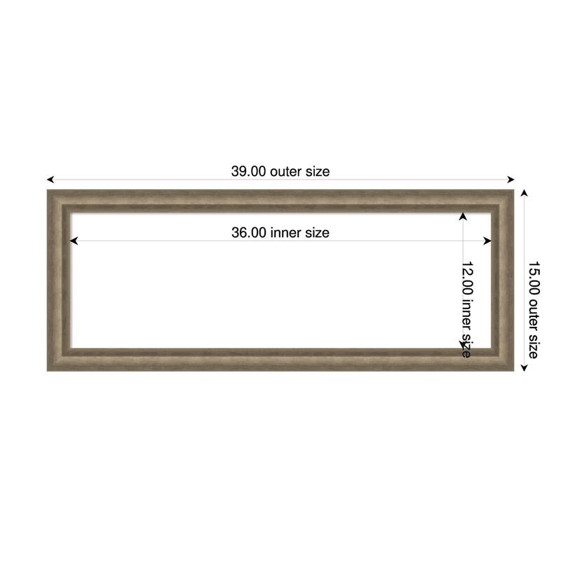 Amanti Art Angled Bronze Framed Dry Erase Magnetic Board - 39 x 15 in - Angled Bronze