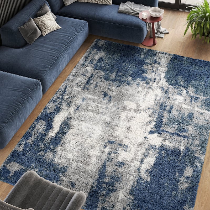 Noori Rug Lux Clark Abstract Modern 2-inch Thick Shag Rug