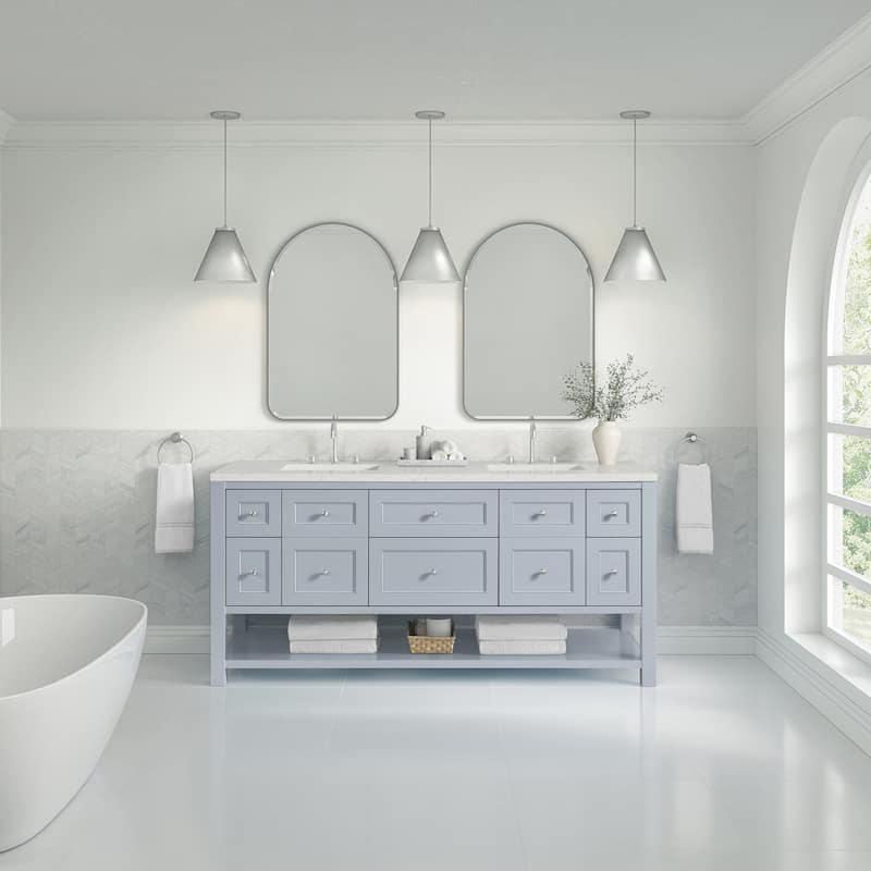 Breckenridge 72" Double Vanity, Serenity Blue - 72D