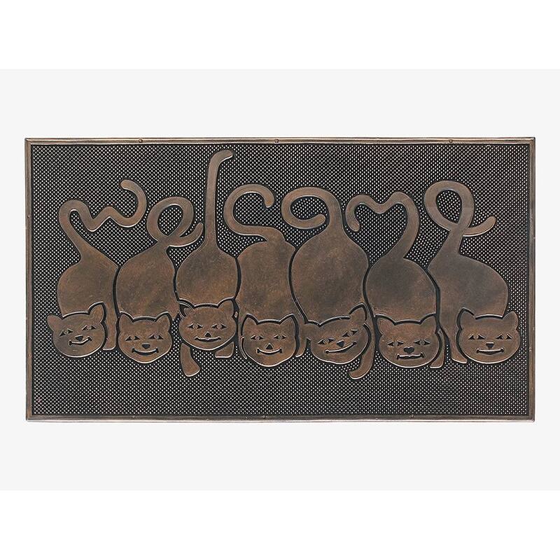 A1HC Welcome Rubber Pin Mat Beautifully Hand Finished Doormat