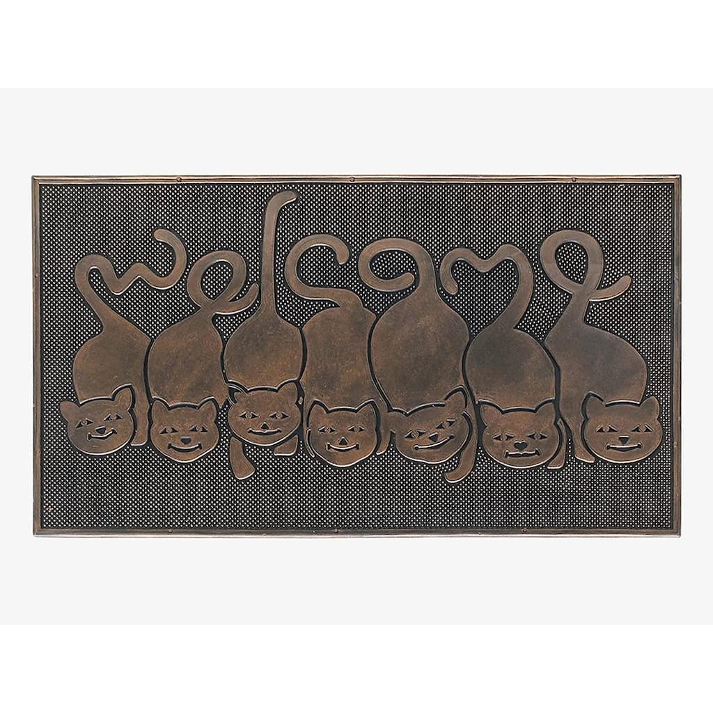 A1HC Welcome Rubber Pin Mat Beautifully Hand Finished Doormat