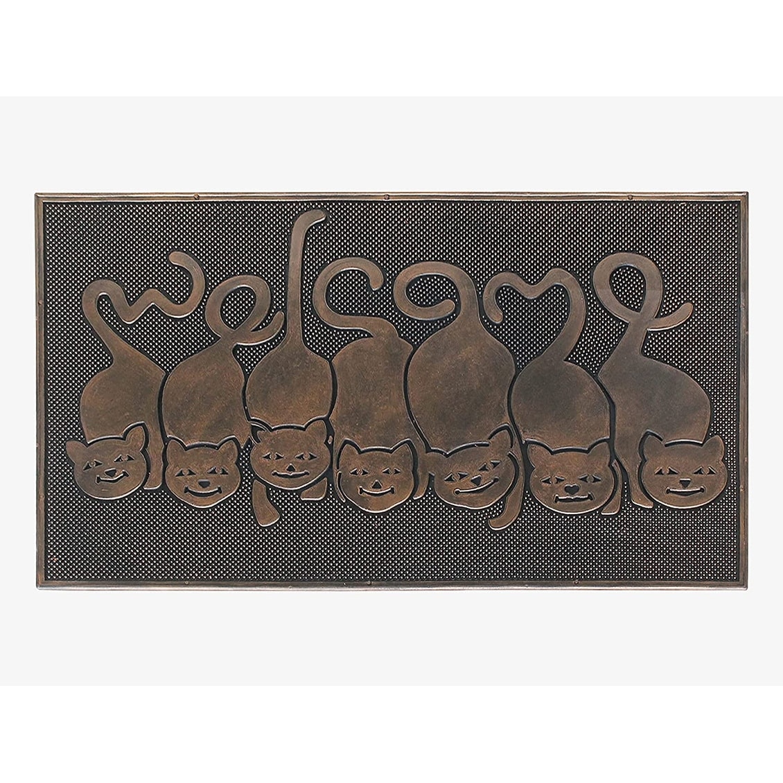 A1 Home Collections Welcome Rubber Pin Mat Beautifully Hand Finished Doormat
