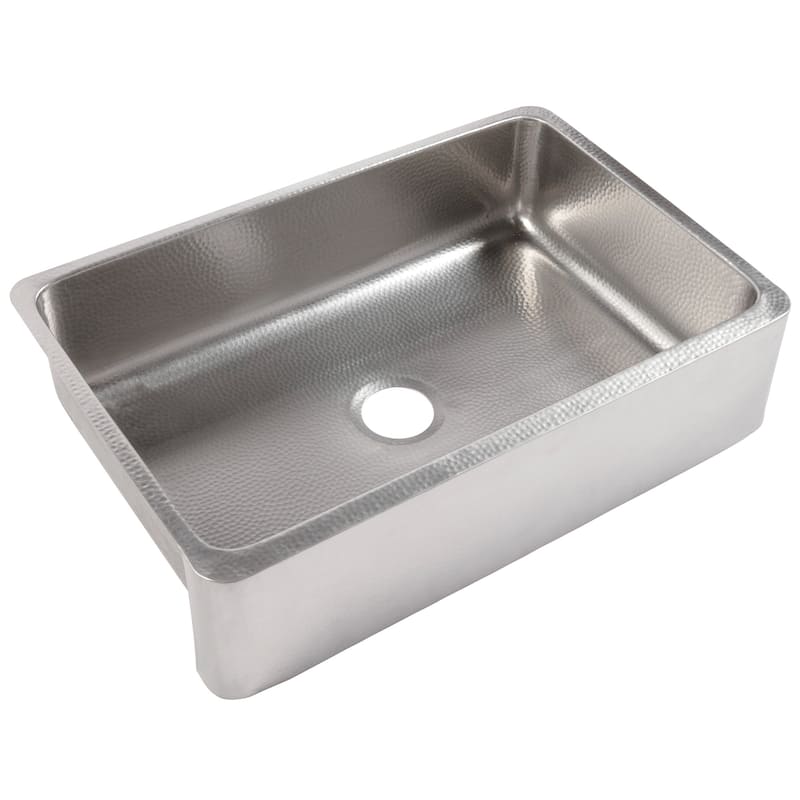Lange Crafted Stainless Steel 32" Single Bowl Farmhouse Apron Front Undermount Kitchen Sink