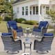 Option Navy Blue-Gray Rattan