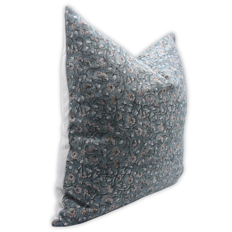 Linen Handmade Block print pillow Cover- Himachal