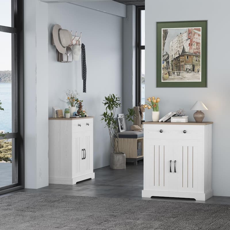Kitchen Storage Cabinet, Modern Buffet Cabinet with Storage, Coffee Bar with 2 Drawers and 2 Doors