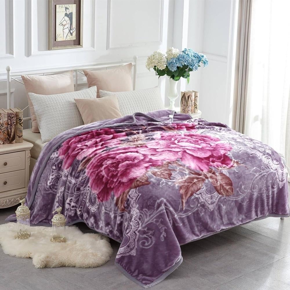 Queen Soft Blanket Heavy Korean Mink Blanket Fleece Purple On Sale Bed Bath Beyond 40157927