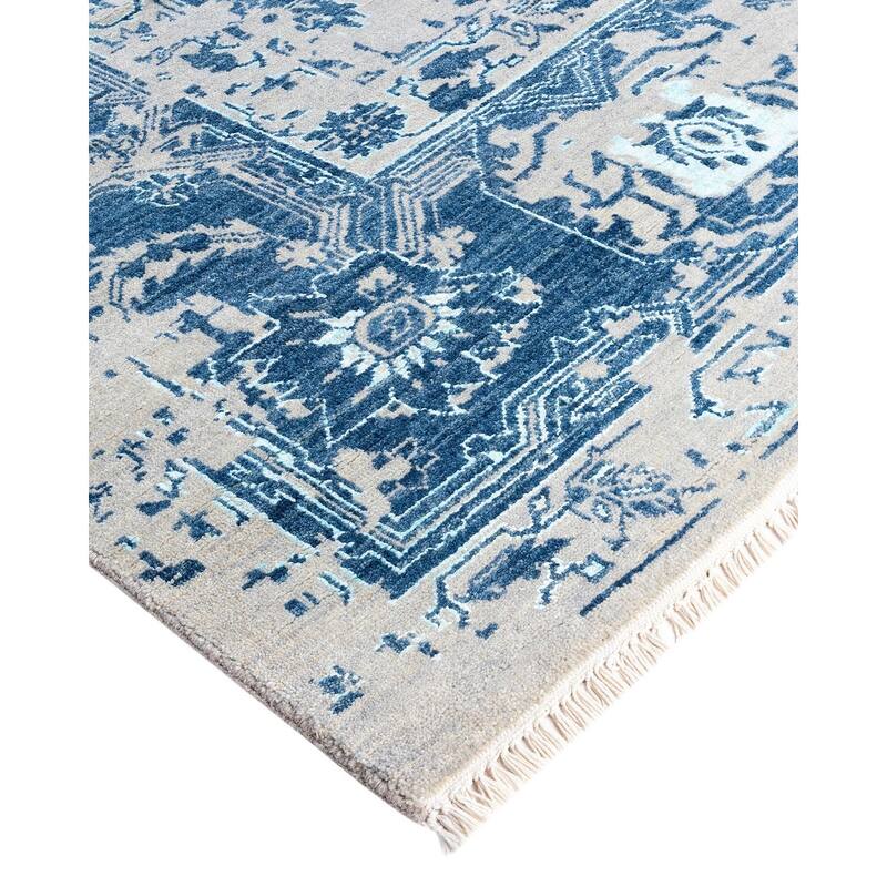 Ikat One-of-a-Kind Hand-Knotted Area Rug, Gray - 8' 2" x 10' 4"