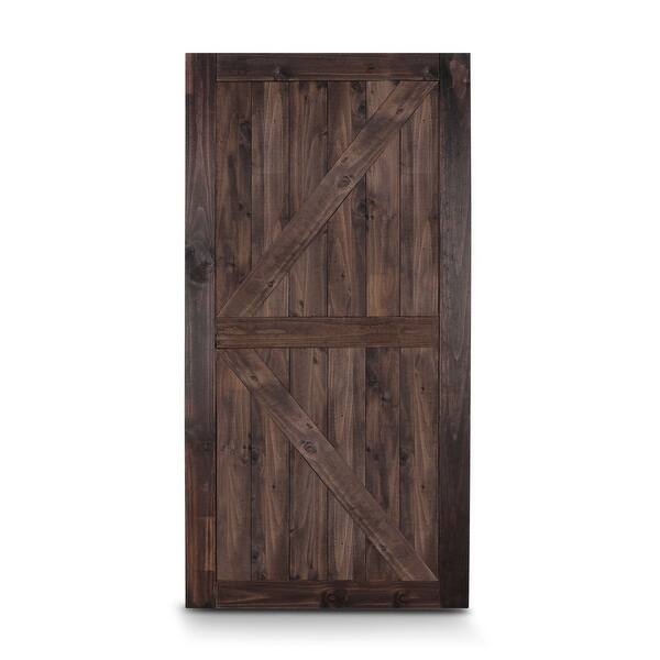 Shop Belleze 42 X 84 Inches Modern Sliding Barn Door Natural