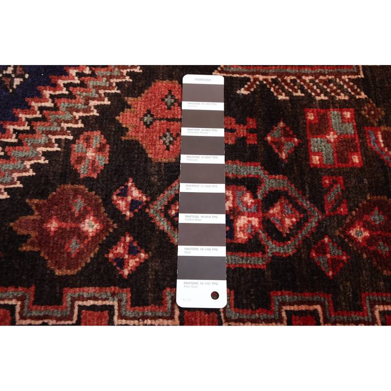 ECARPETGALLERY Hand-knotted Andelz Black, Red Wool Rug - 4'0 x 7'3