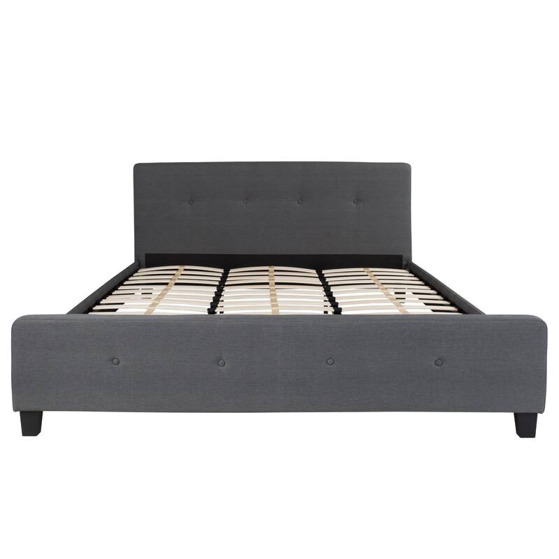 Tufted Platform Bed with 10 Inch Pocket Spring Mattress
