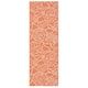SAFAVIEH Courtyard Lorrayne Floral Geo Indoor/ Outdoor Area Rug - 2'3" x 6'7" Runner - Rust/Sand