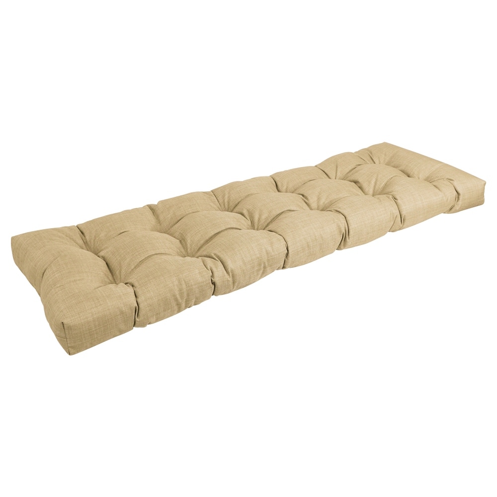 Tufted Indoor/Outdoor Bench Cushion (Multiple widths from 46 to 60 inch)