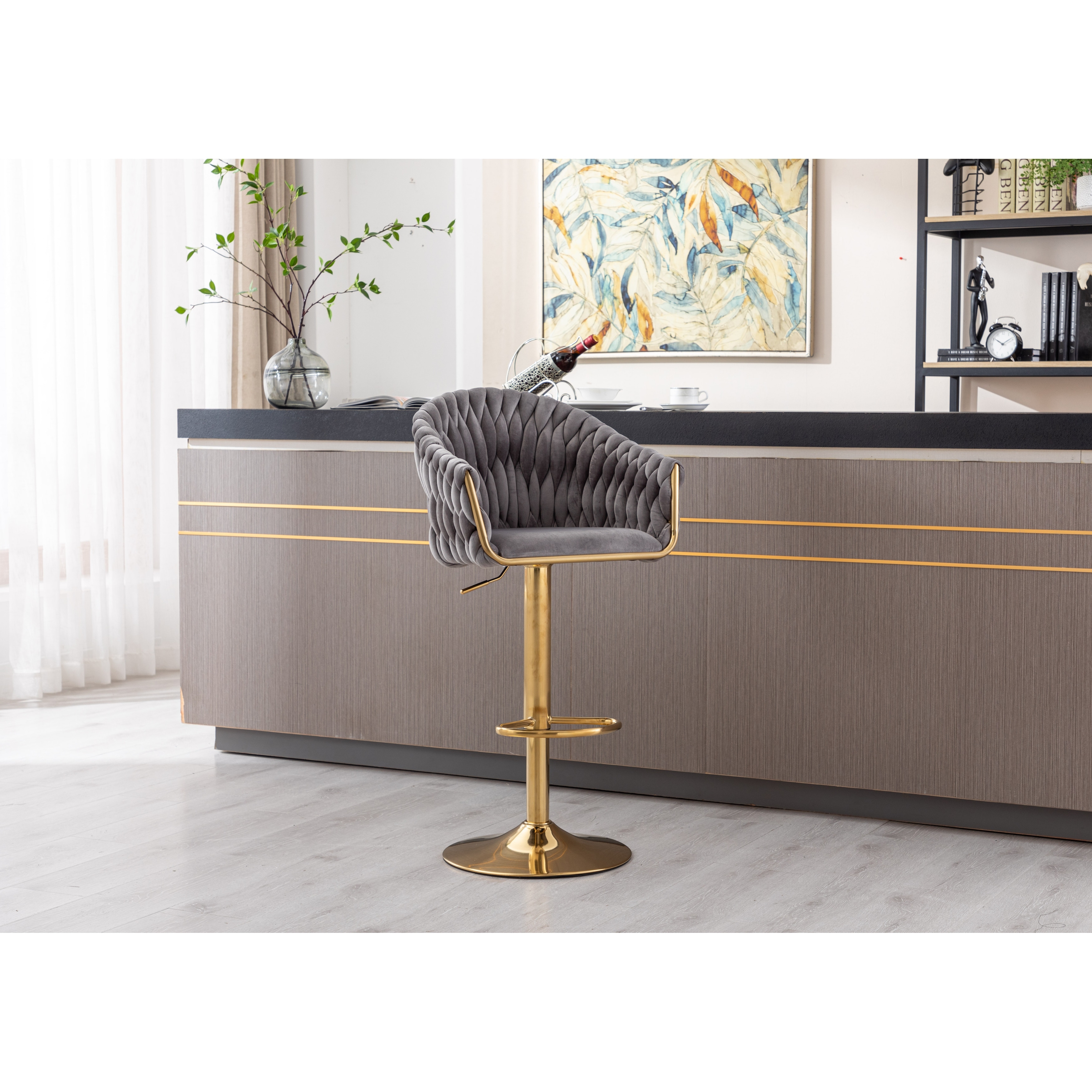 Ben swivel adjustable height bar sales stool