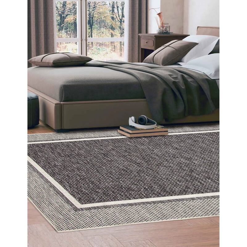 ECARPETGALLERY Machine Woven Brooks Taupe Area Rug
