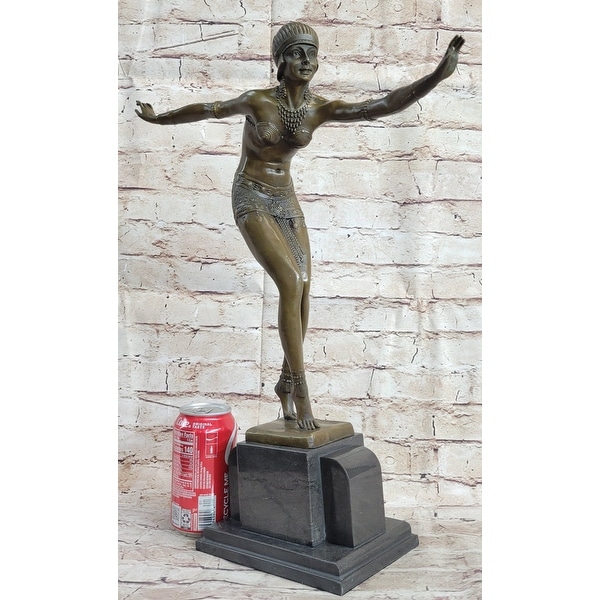 Phoenician Dancer Art Deco Bronze Statue Sculpture After D.H.