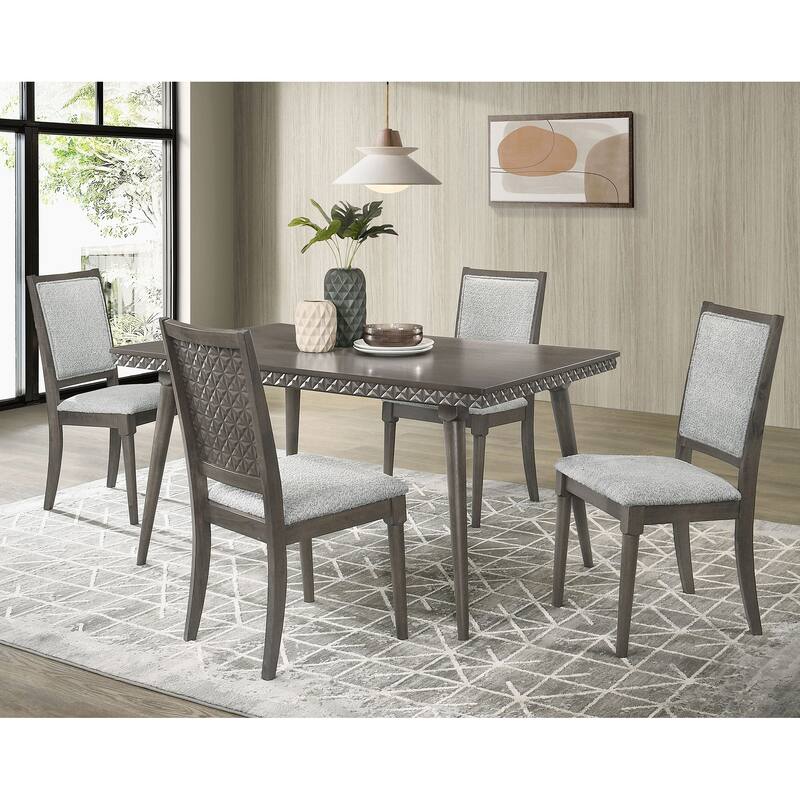 Perkins Dark Brown Upholstered Dining Side Chair (Set of 2)