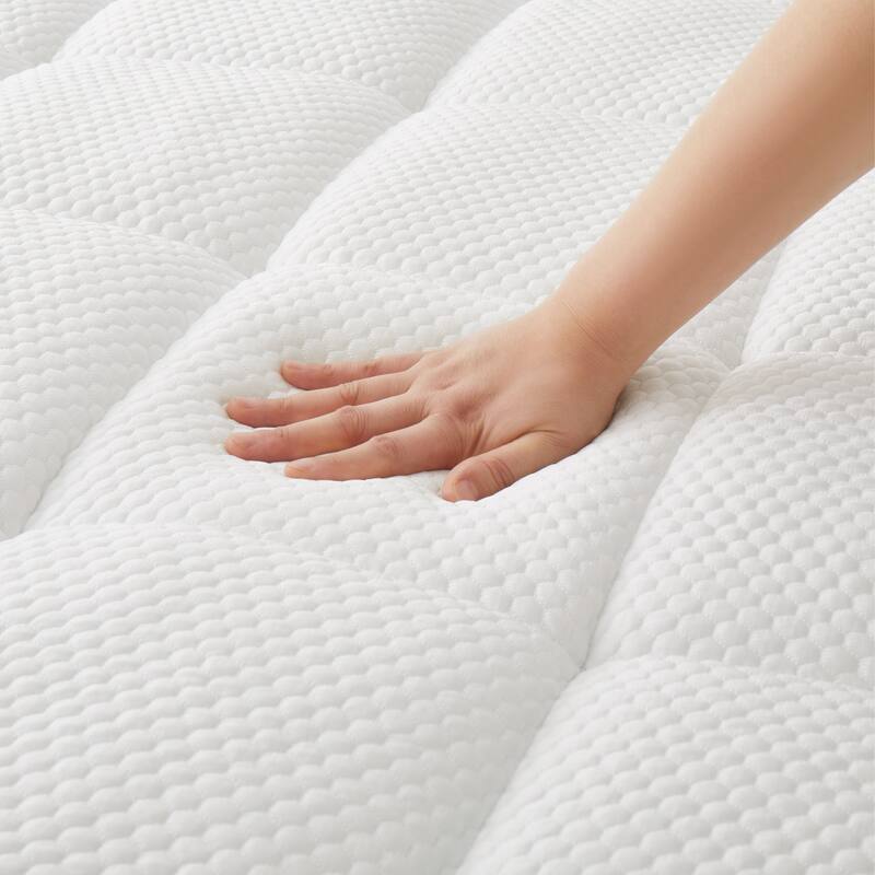Cooling Gel Memory Foam Mattress Topper, Dual Layer Quilted Comfort with Cool Touch Fabric