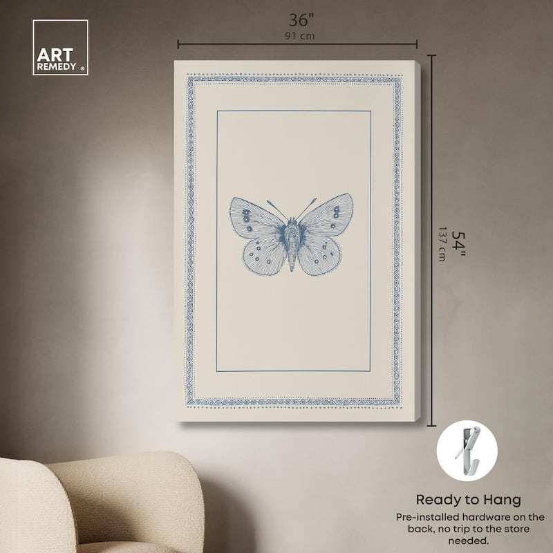 Blue Butterfly I Canvas by Art Remedy, Gallery Wrapped