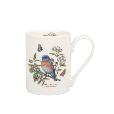Portmeirion Botanic Garden Birds 10 Ounce Coffee Mug - West Bluebird