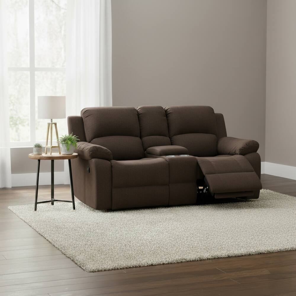Tracey Transitional Loveseat with Storage Console