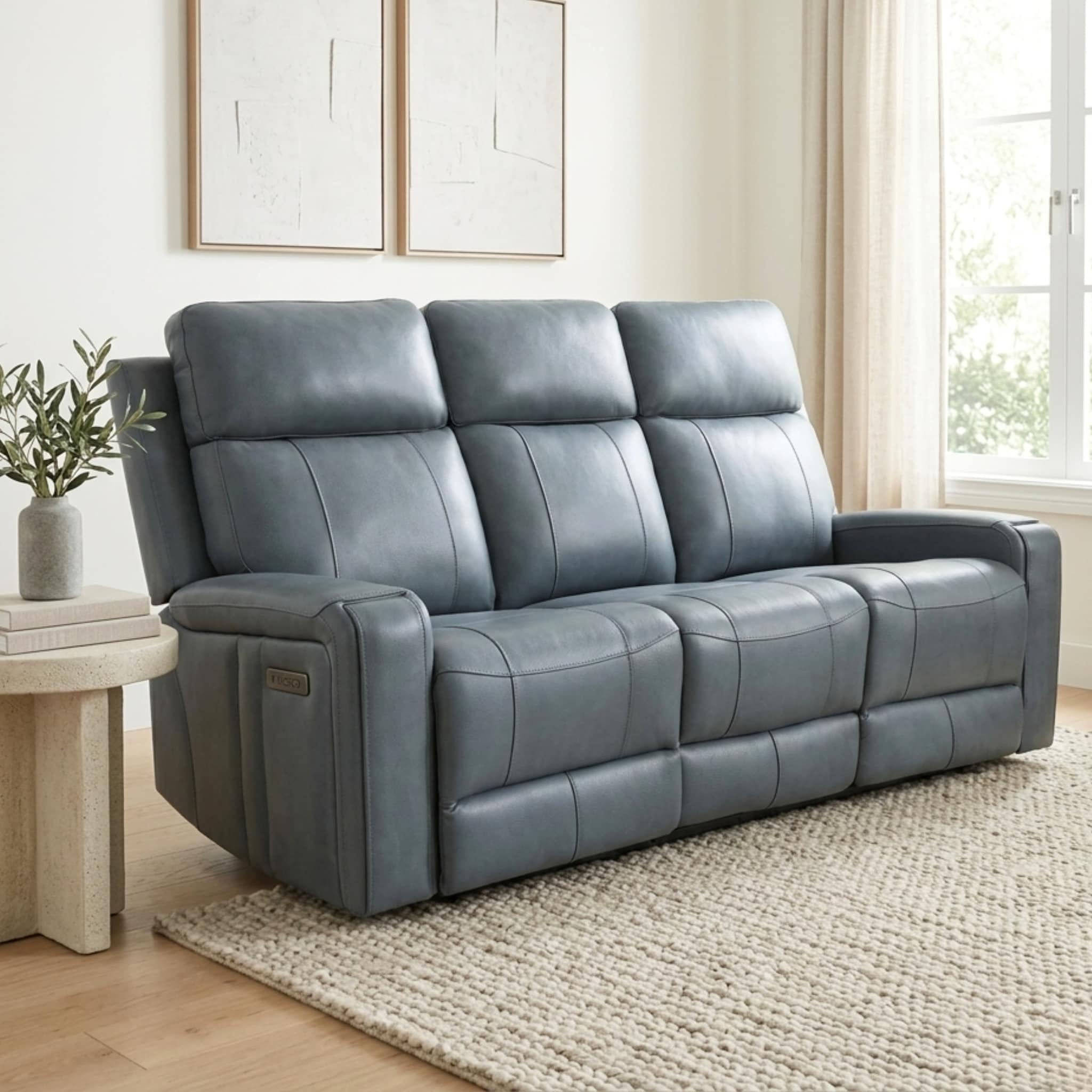 Cavron Leather Match Power Sofa