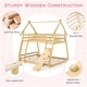 preview thumbnail 17 of 28, Costway Twin Over Queen Bunk Bed House Shaped Bed Frame with Climbing - See Details