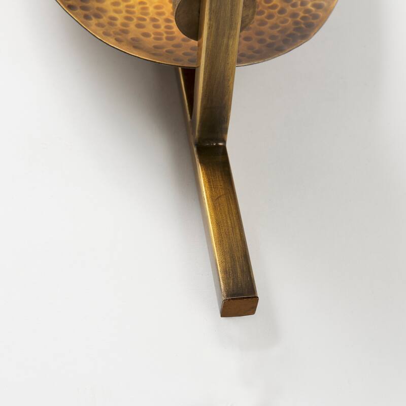 Clarence Gold Metal Hammered Oval Wall Sconce