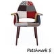 preview thumbnail 22 of 27, Retro Upholstered Dining Armchair w/ Walnut Legs Patchwork S