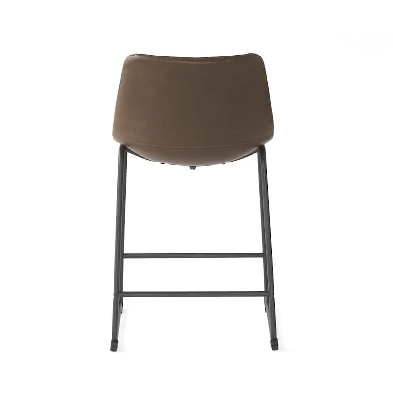 Cedric Faux Leather Counter Stool (Set of 2) by Christopher Knight Home