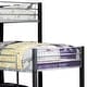 preview thumbnail 4 of 4, 3 Tier Industrial Style Twin Bunk Bed with Corner Design, Black and Gray