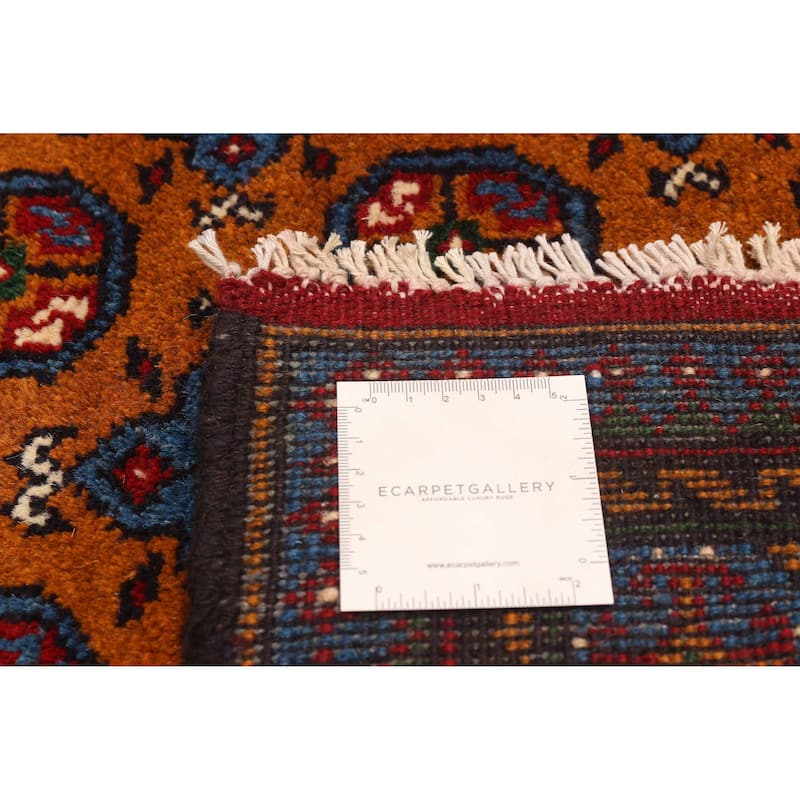 ECARPETGALLERY Hand-knotted Uzbek Kargahi Burnt Orange Wool Rug - 4'0 x 5'8